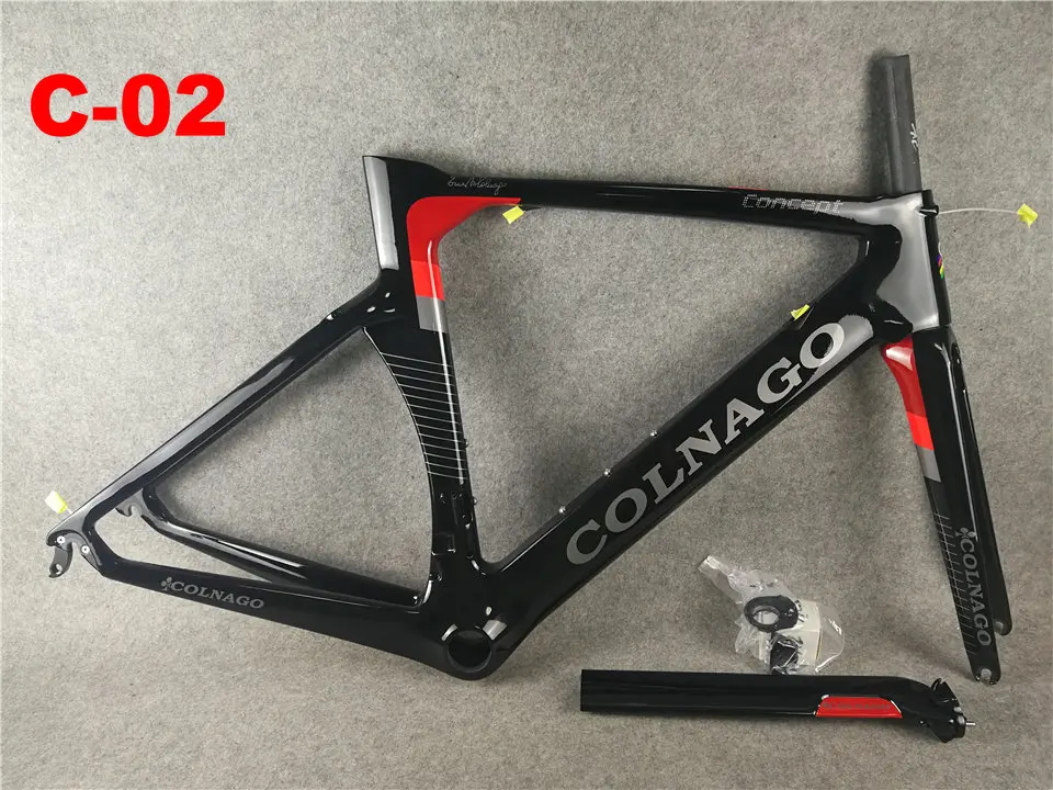 Серебряный оранжевый Colnago концепция рамы дороги углерода Китай велосипедная углеродная рама XS/S/M/L/XL