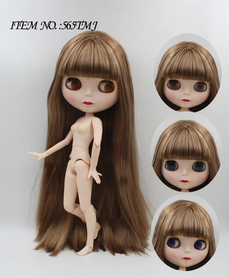 Promotion price BJD joint 2 TMJ DIY Nude Blyth doll birthday gift 4 colour big eyes dolls with beautiful Hair cute toy | Игрушки и хобби