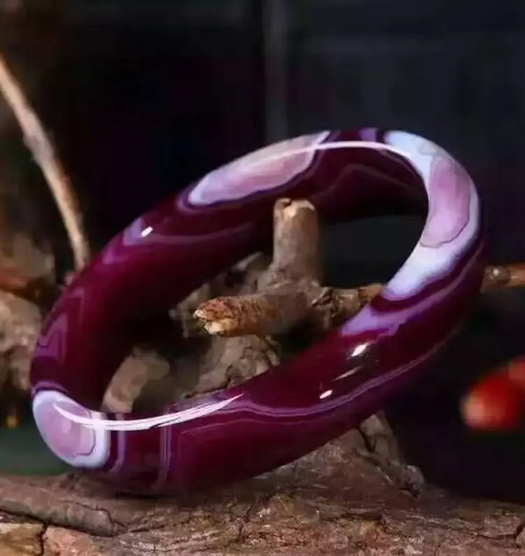 Чистый натуральный агат Халцедон Браслет Ювелирные украшения