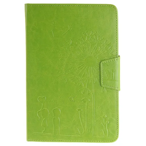 green Изображение одуванчика PU кожаный чехол для Apple ipad mini 4 чехол для ipad mini 5 7,9 дюймов защитный чехол для планшета+ пленка+ ручка - Цвет: green