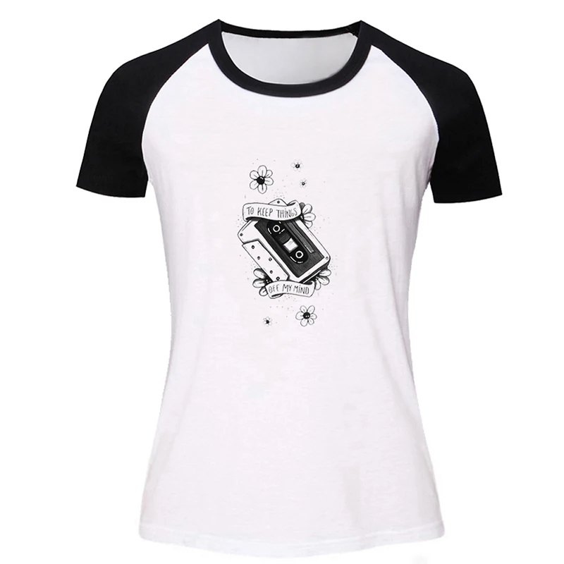 Женская футболка с коротким рукавом принтом и графическим принтом|Футболки| |