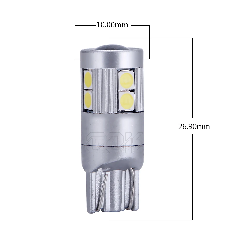 2 X T10 W5W 9 SMD 3030 LED 9w t10 габарисветильник огни габаритные 168 светодиосветодиодный CANBUS