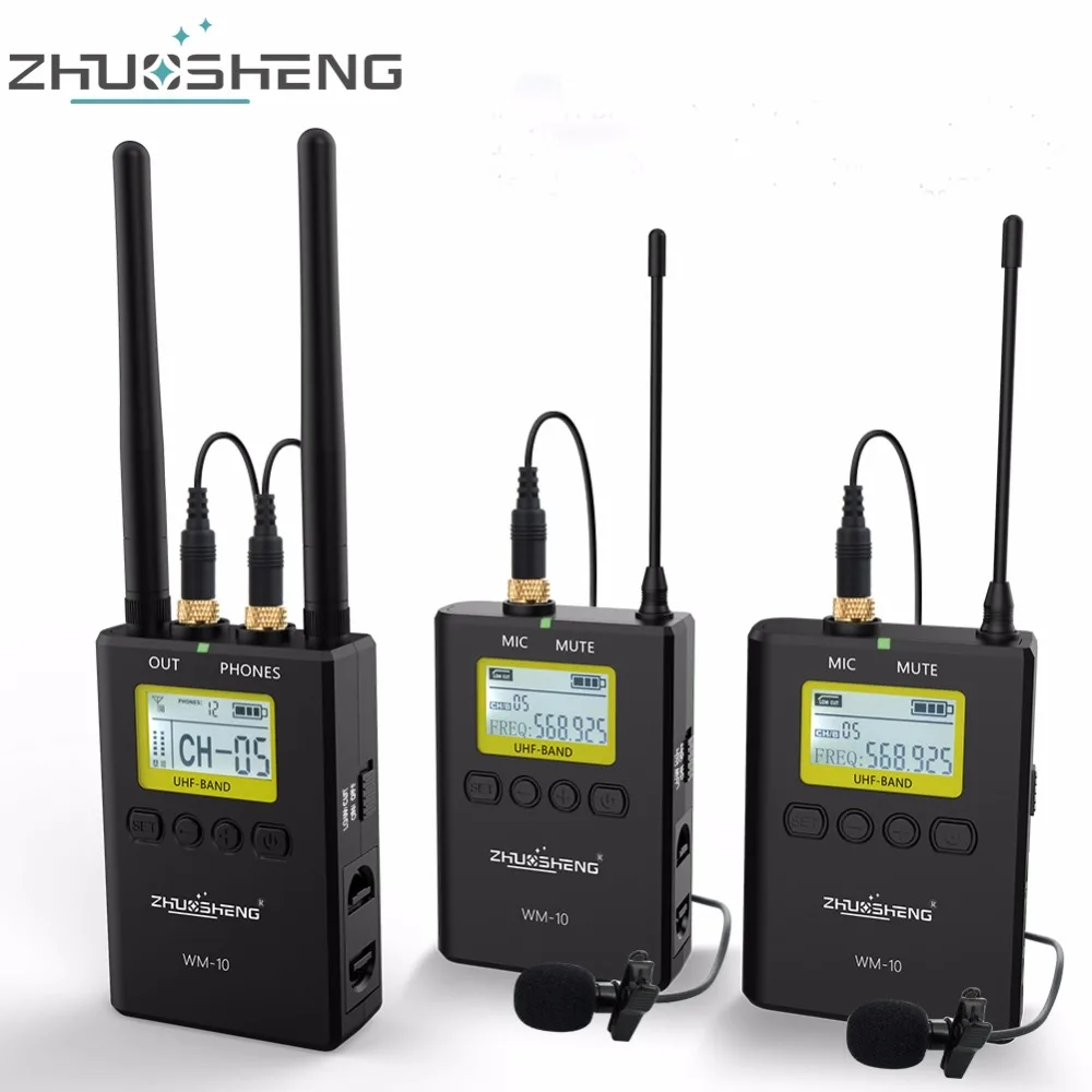 Zhuosheng uhf Беспроводной отворот конференции 3 5 мм микрофон профессиональный для
