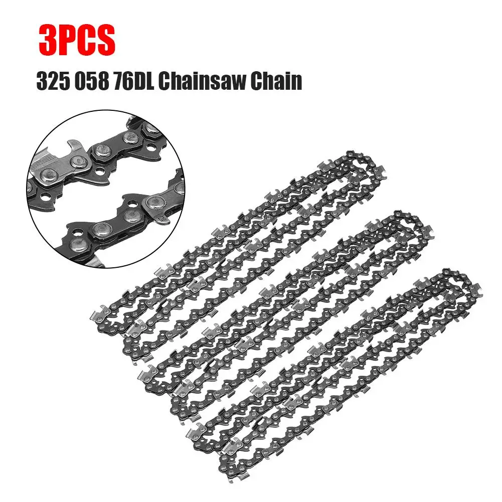 3pcs/set High Quality 20 Inch Black Metal 325 058 76DL Chainsaw Chain Saw Replace For Baumr-Ag SX62 Electrical Tools Accessories |