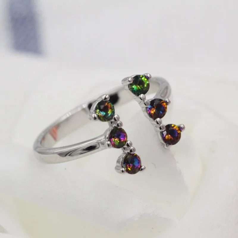 Высокое качество модный бренд 5A циркон настоящее твердое кольцо из