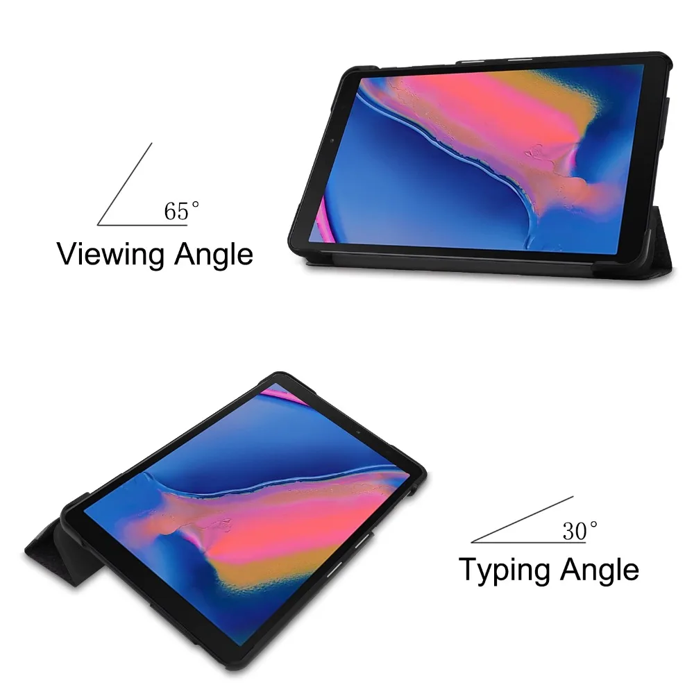 Чехол с рисунком для Samsung Galaxy Tab A 8 0 ручкой 4G SM P200 Магнитный флип чехол из