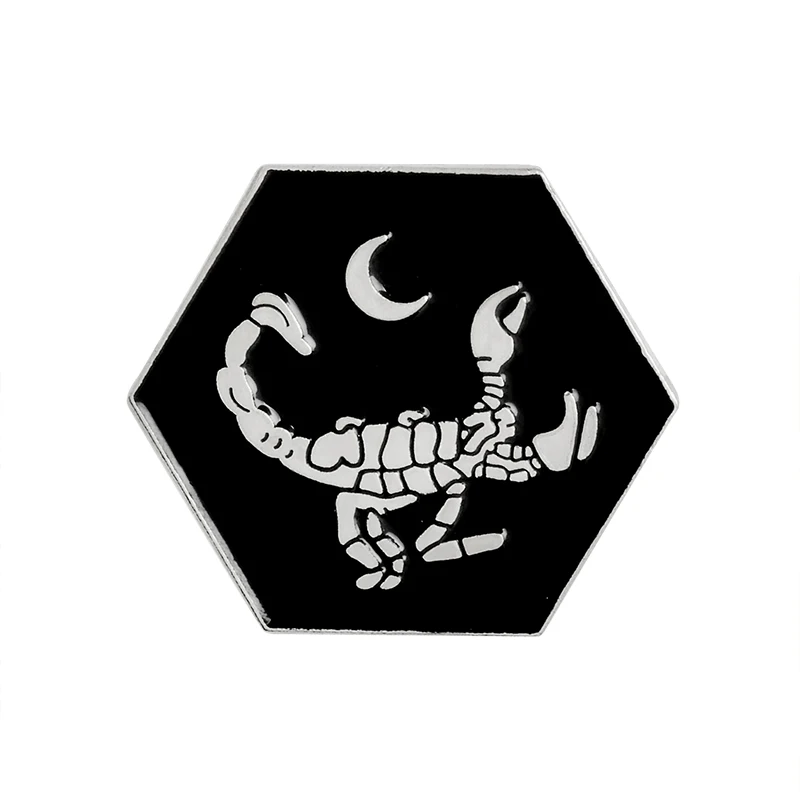 Silver scorpion Вечерние подарки на Хэллоуин Дьявол Скорпион Скелет Череп ребра клетка руки Хэллоуин брошь с дизайном «скелет» Нагрудный значок булавка - Окраска металла: Silver scorpion