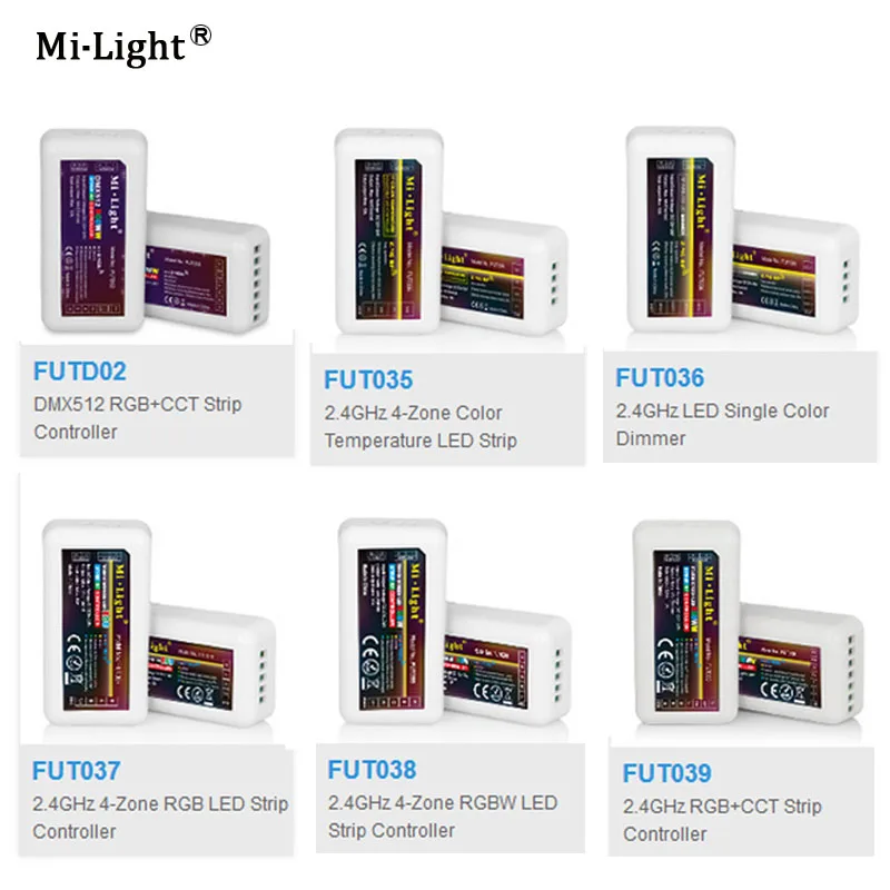 2 4G RF беспроводной Одноцветный диммер CCT RGB RGBW DMX512 + FUT035 FUT036 FUT037 FUT038 FUT039 FUTD02