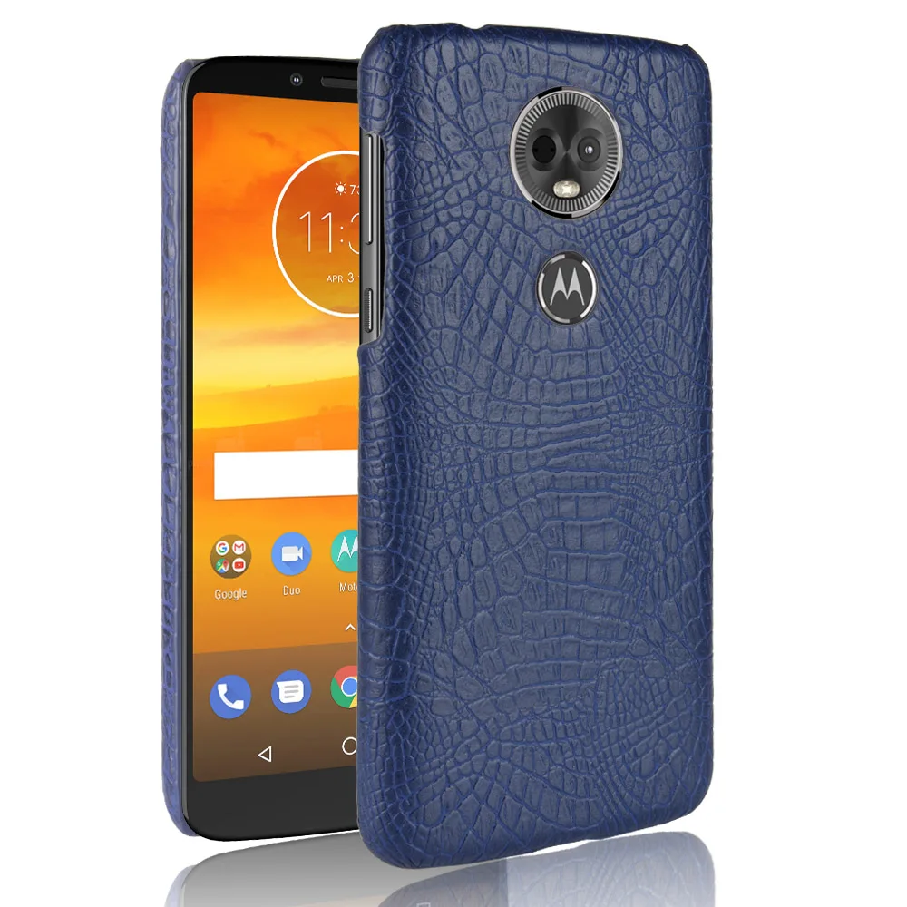 

New For Motorola Moto E5 Plus Case PU Leather Crocodile Skin PC Hard Cover For Motorola Moto E Plus (5th Gen.) 6.0" Phone Case