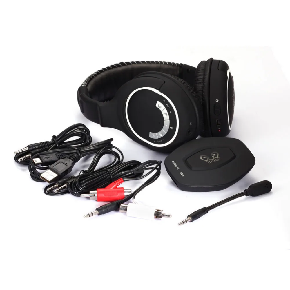 HUHD HW-390M 2.4Ghz Wireless Bluetooth Gaming Headphone Stereo Sound for PS4 PS3 Xbox 360 PC Detachable Microphone Headset | Электроника
