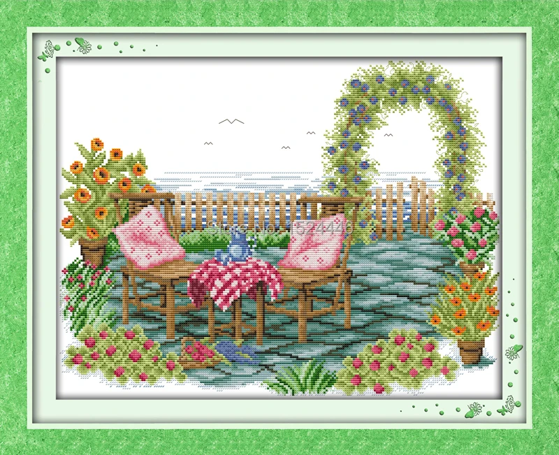 Sunshine home Counted Printed on the canvas DMC 11CT 14CT Cross Stitch kit needlework Set DIY embroidery Beautiful house Scenery | Дом и сад