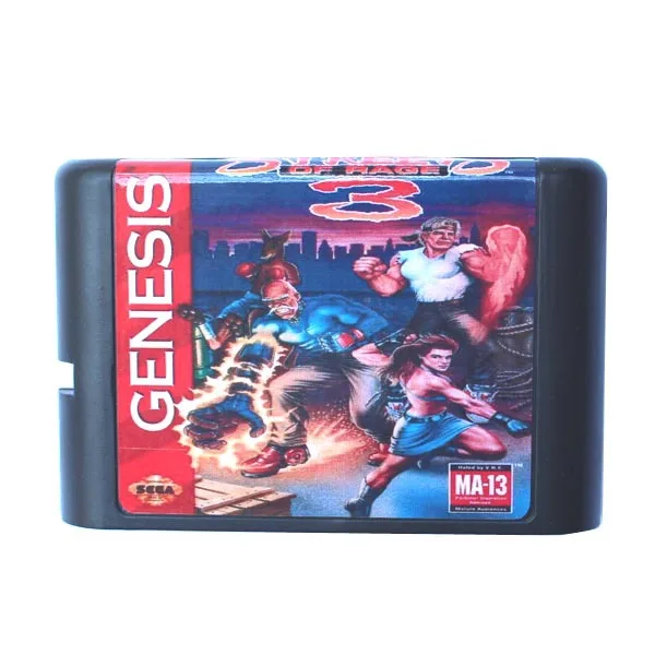 Sega MD карточная игра улицы ярости 3 III NTSC USA 16 бит для игровой картридж Megadrive бытие