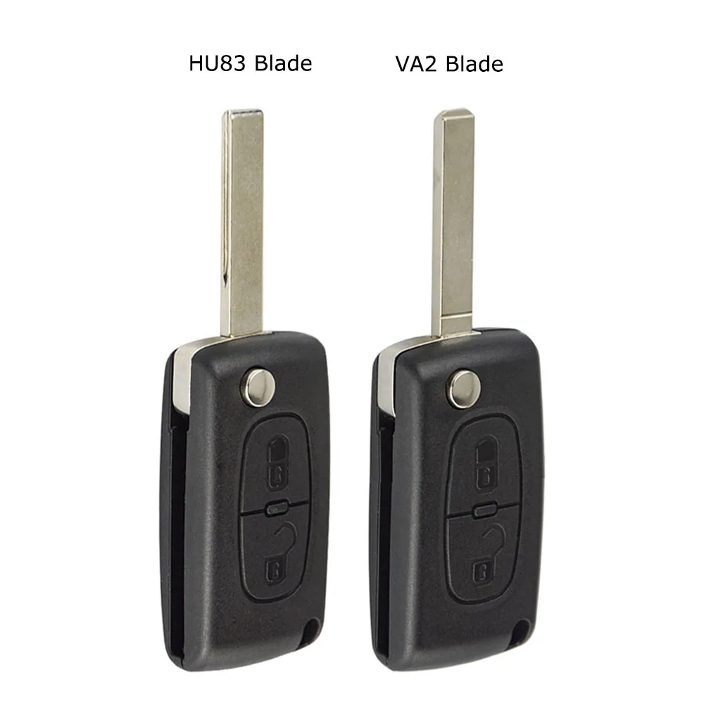 Дистанционный ключ OkeyTech для Citroen C4 C3 C5 Berlingo Picasso Peugeot Partner 307 407 HU83 VA2 лезвие и кольцо