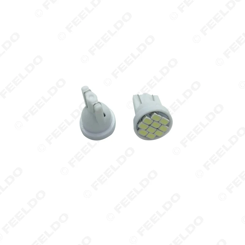 FEELDO 4 шт. автомобильные DC12V T10 194/168 10 SMD 1206 Чип клиновидные светодиодный ные