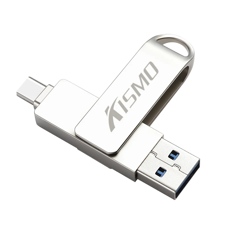 Металлический USB флеш-накопитель Kismo U-диск OTG в подарок 32 Гб 64 128 ГБ Type-C Pen Drive для