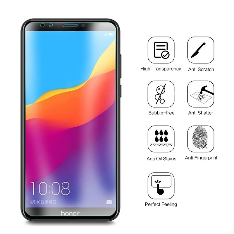 Для huawei y6 prime 2018 Защитное стекло для y5 Защитная пленка экрана на hwawei Y 5 6 7 5Y 6Y 7Y Tremp