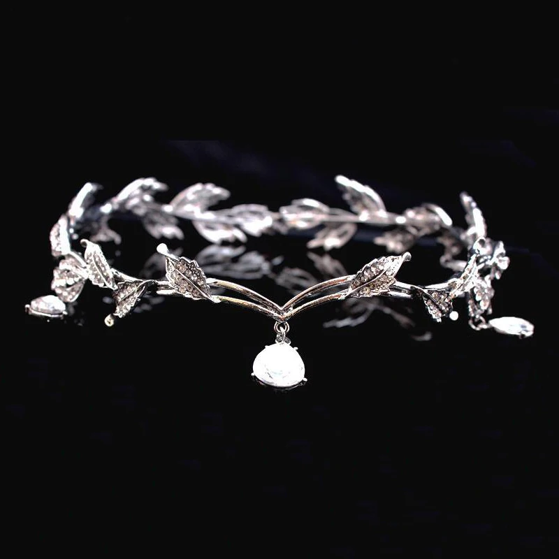 Мода Rhinestone Девушки волос лента свадебное украшение на голову роскошный кристалл невесты головной убор ободок Свадебные аксессуары Chapeau