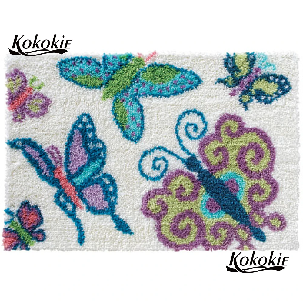 

diy tapijt latch hook rug canvas printing vloerklee handwerken knooppakket crochet needle for carpet embroidery Handmade decor