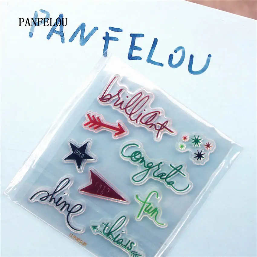 PANFELOU звезды стрелка прозрачный штамп DIY силиконовые уплотнения для