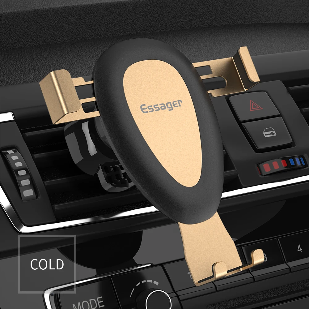 Автомобильный держатель для телефона Essager Gravity для iPhone, держатель для крепления на вентиляционное отверстие, держатель для смартфона, держатель для мобильного телефона, подставка в автомобиле