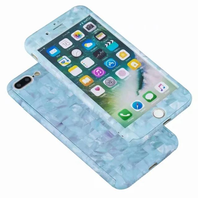360 градусов Полный Корпус с леопардовым принтом чехол для телефона для iPhone X XR XS Max 6S 7 8 7Plus 5 5S SE жесткая Защитная крышка закаленное стекло - Цвет: lan ge