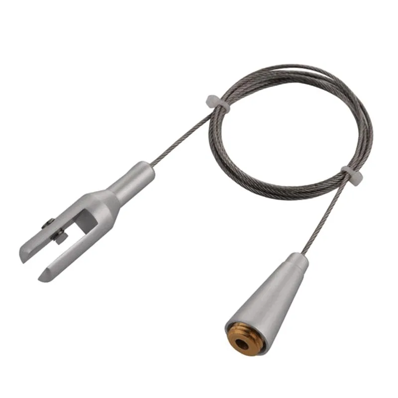 

Grid Ceiling Wire Hanging Kits with 2 fixtures and 1m Long Steel Cable for Suspending Signs Poster Lighting