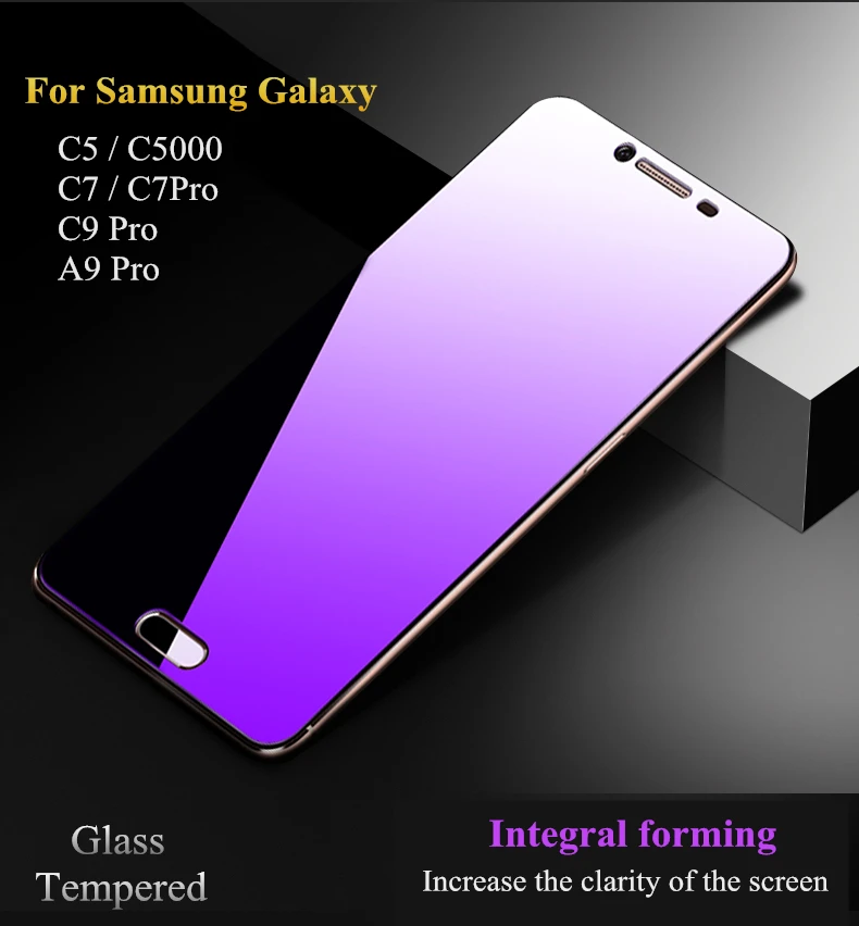 Закаленное стекло с полным покрытием для Samsung Galaxy C5 C7 Pro C9 Стекло 9H защита экрана
