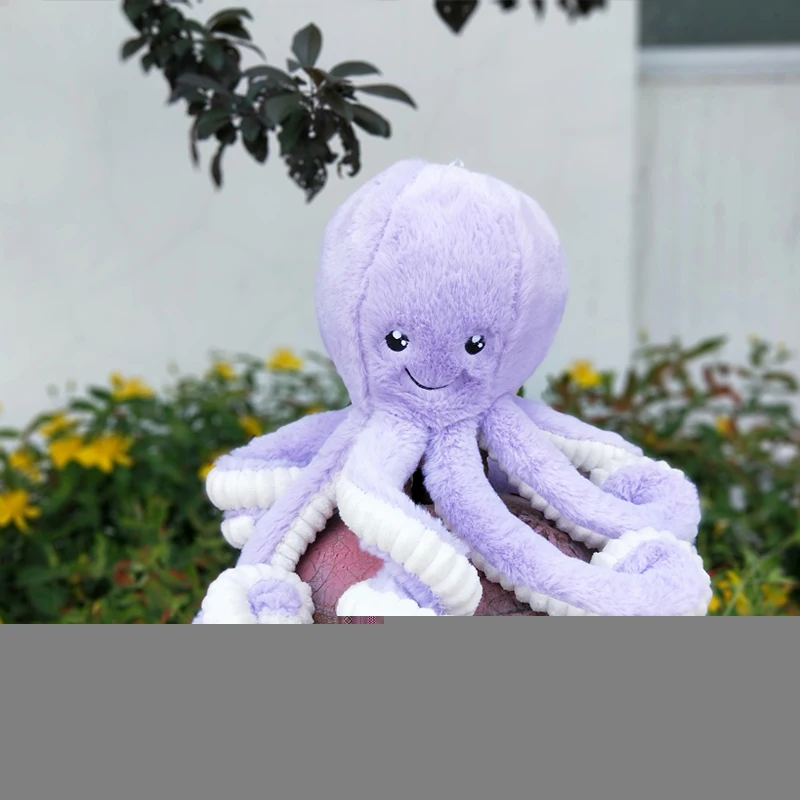 Лиловый 18cm-80cmLovely Simulation octopus Pendant Plush Stuffed Toy Soft Animal Home Accessories Cute Animal Doll Children Gifts - Цвет: Лиловый