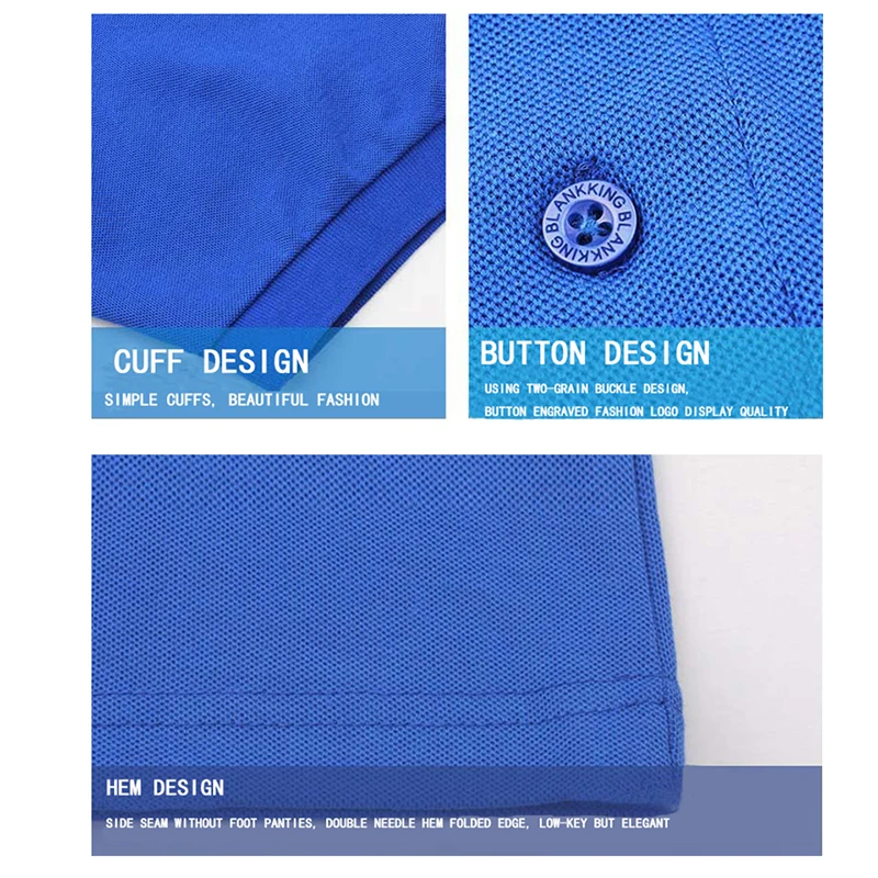 Мужская хлопковая рубашка поло с коротким рукавом однотонная|camisa polo|men polo shirt