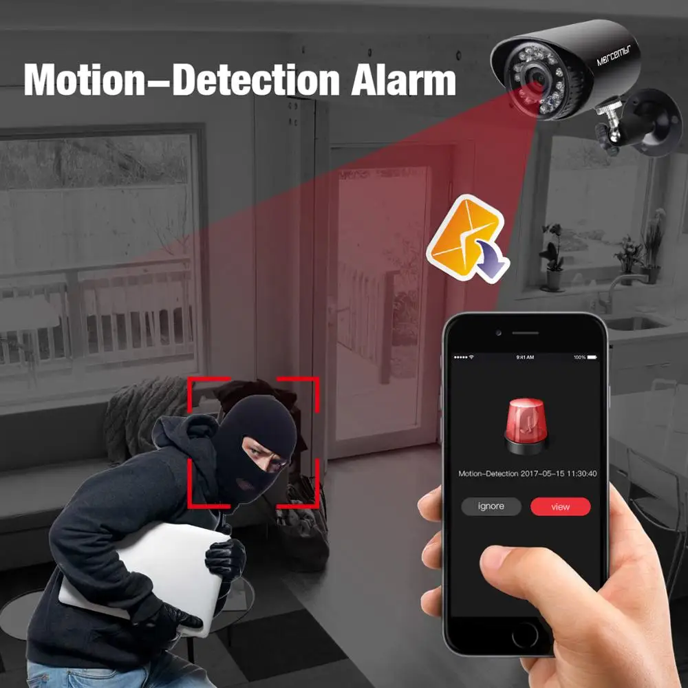 Morcembr 720 P система видеонаблюдения Система AHD DVR 4CH камера s для дома|Система