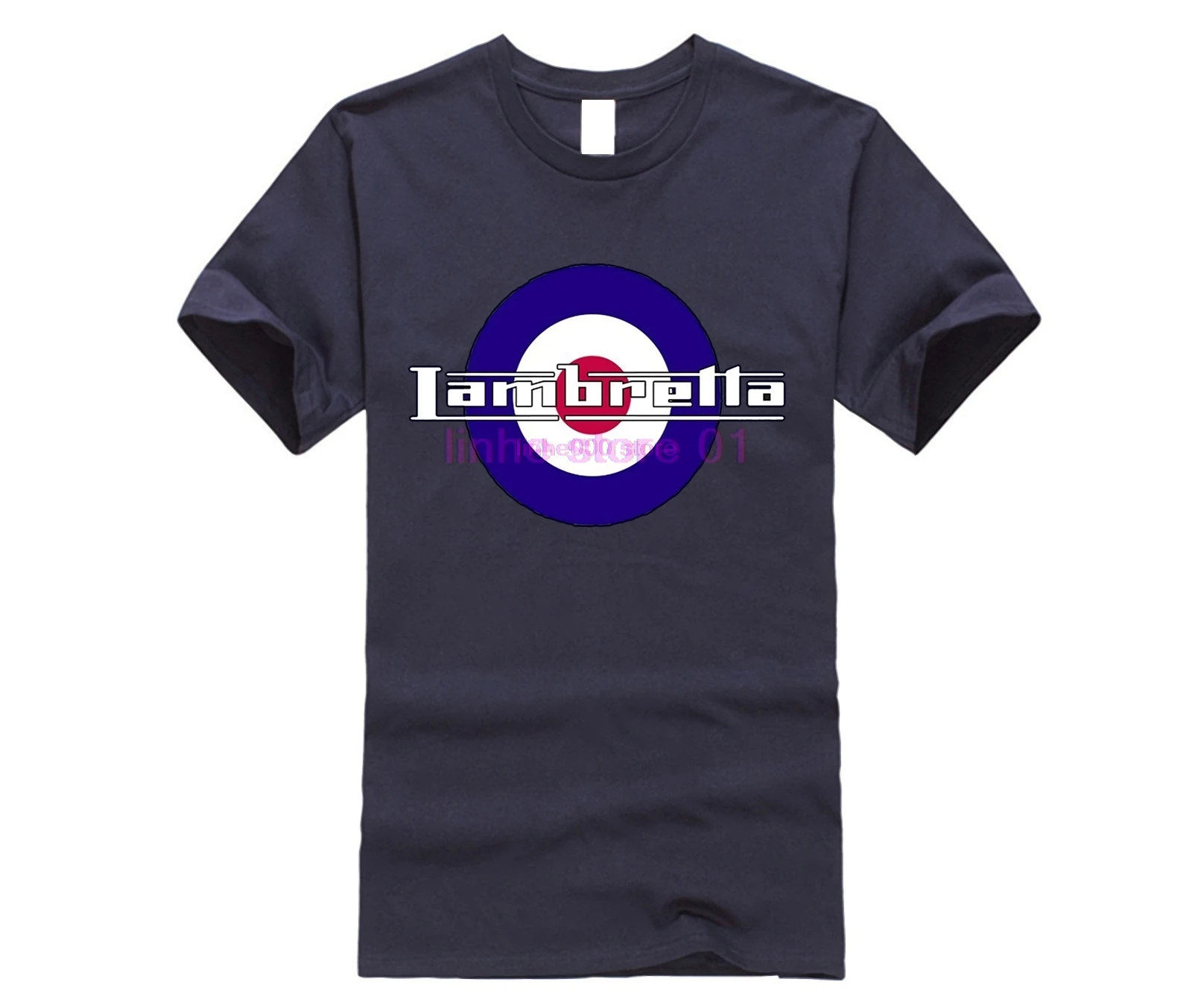 Lambretta скутер Vespa двигатель велосипед Ретро мод Sca печатных Мужская футболка |