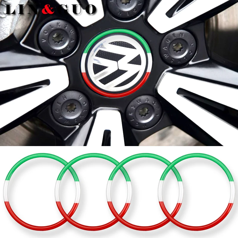 Декоративные наклейки на ступицу колеса 4 шт. для Volkswagen VW Golf 5 6 Polo Passat B5 B6 B7 Jetta Mk6