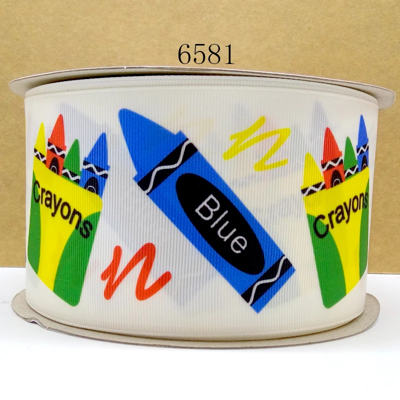 Бесплатная доставка 50 ярдов мультфильм печатных grosgrain ленты 6581 | Дом и сад