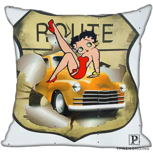 Pillowcase Best Custom Betty Boop(1)@ 1 Наволочка на подушку, спальня домашний квадратный наволочка на молнии(одна сторона)#190404-01-74 - Цвет: Pillowcase
