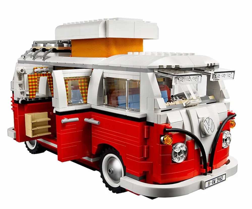 Bela 10569 создать серии городской автомобиль T1 Camper Van 21001 строительные блоки 1354 шт. кирпичи игрушки классический автомобильный создатель 10220