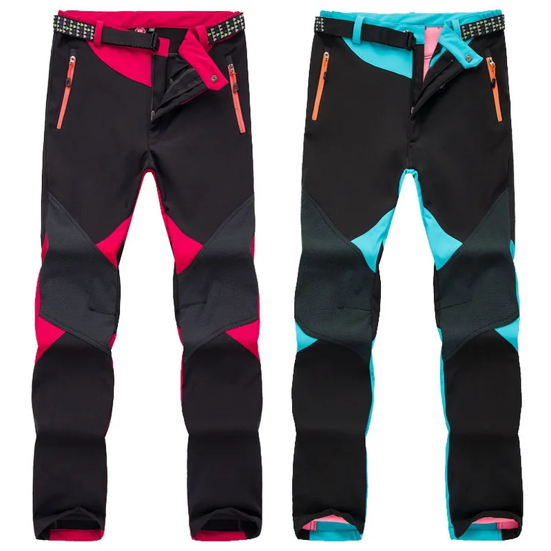 

Women's Winter Softshell Ski Pants Warm Fleece Waterproof Trousers Outdoor Trekking Mountain Climbing Hiking Pants