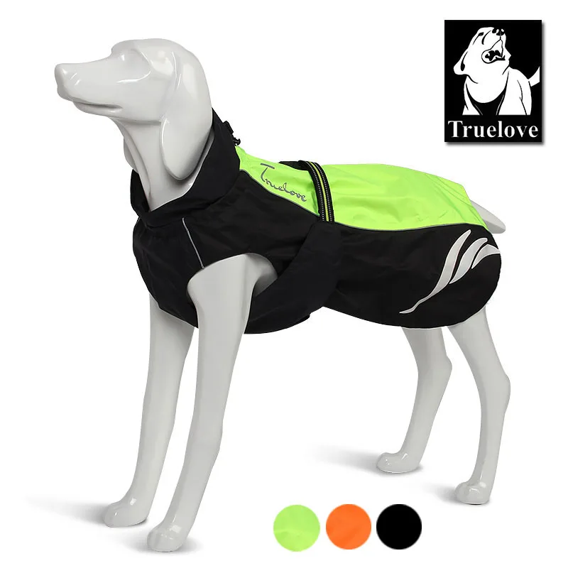 Светоотражающая Одежда для собак Truelove дождевик питомцев желтая