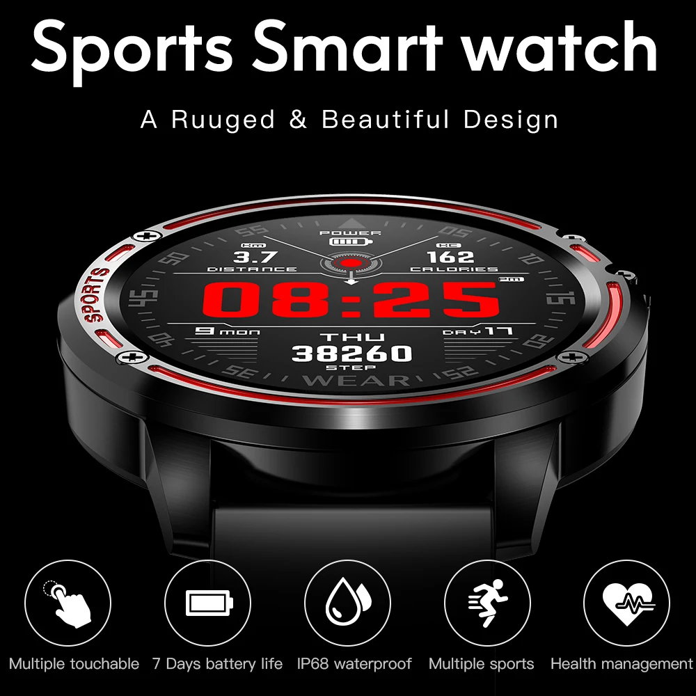 696 L8 smart watch IP67 водонепроницаемый сердечный ритм ЭКГ оксиметр мониторинга прогноз
