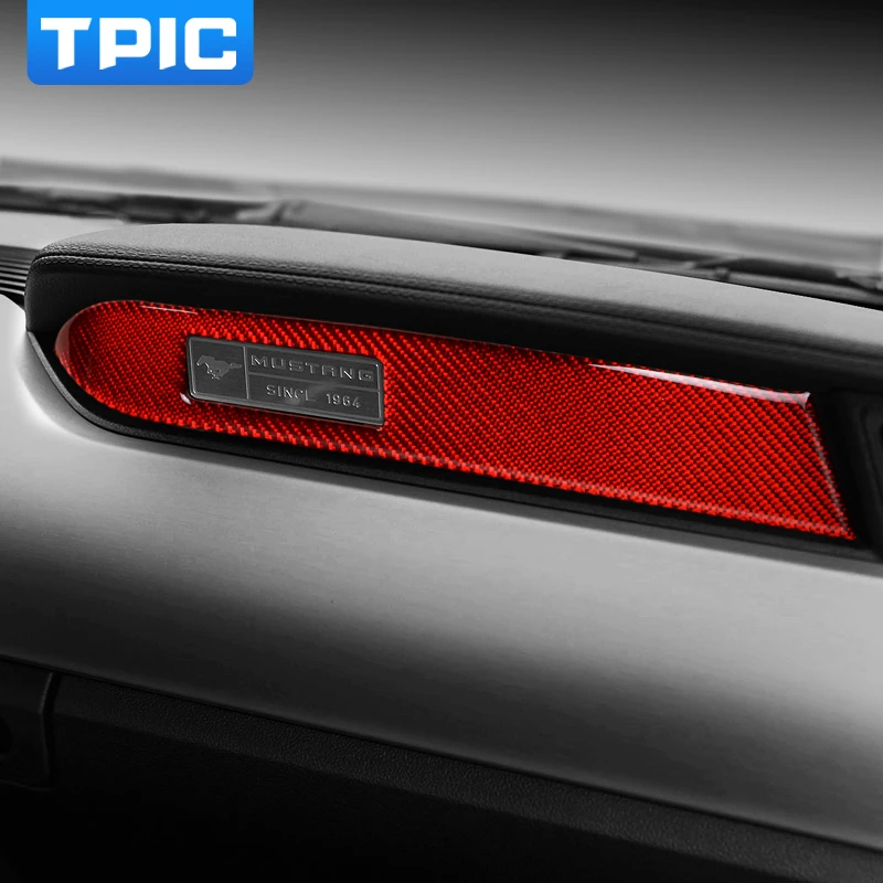 TPIC полоски из углеродного волокна Инструмент для отделки Панель Стикеры Ford Mustang