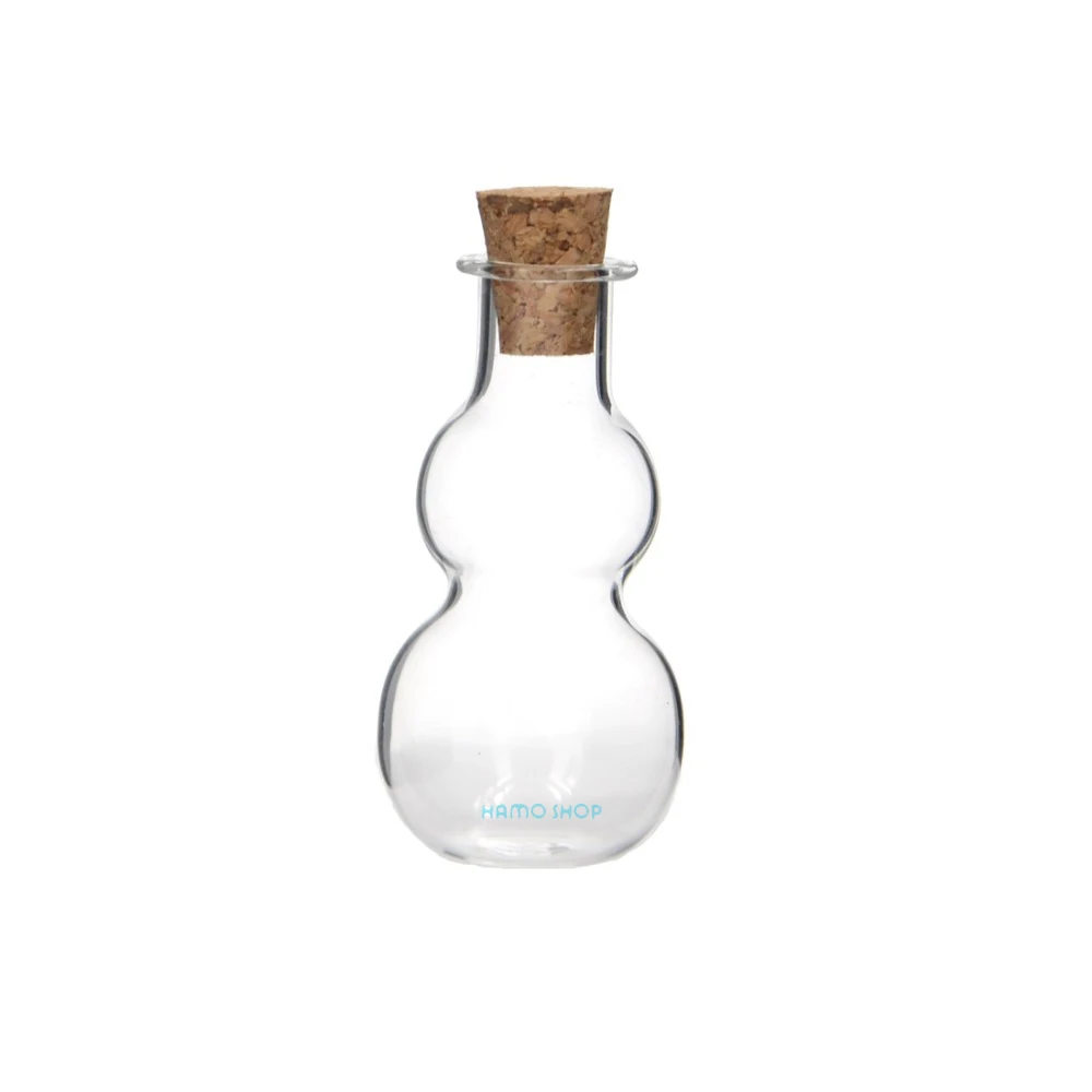 5 шт. 28x55 мм маленькая стеклянная бутылка ручной работы в виде тыквы с пробками|small