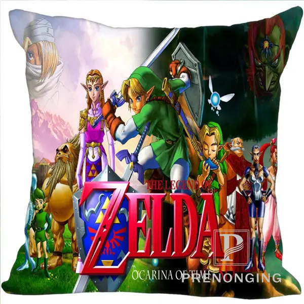 Pillowcases Изготовленная на заказ Наволочка Legend of Zelda ocarina квадратная Подушка на молнии Обложка печать ваши фотографии 20x20 см, 35x35 см(одна сторона) 180117#53 - Цвет: Pillowcases