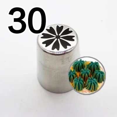 30 15 стилей#304 наконечники для выпечки из нержавеющей стали в русском стиле, 1 кондитерский мешок, русские конвертеры соплов, муфта, инструменты для торта - Цвет: 30