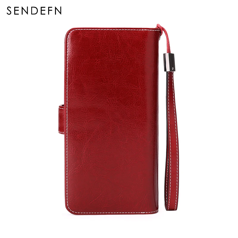 SENDEFN Новое поступление модные длинные женские кошельки Женский бумажник из