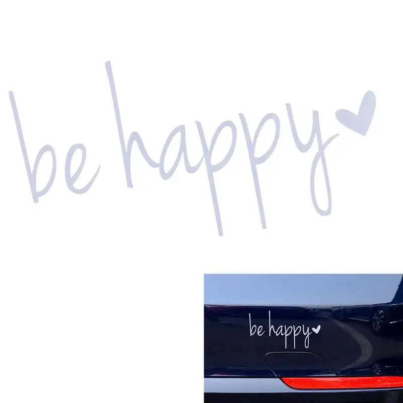 14x7 5 см Автомобильная наклейка s Be Happy Decal Виниловая для Windows автомобилей стен