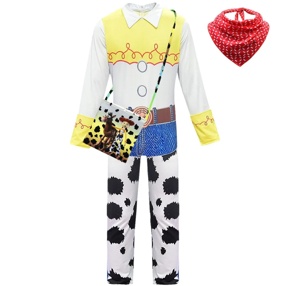 Toy Story 4 Cowgirl Jessie Outfit Cosplay Costume Halloween Carnival Costumes For kid girls Full Sets