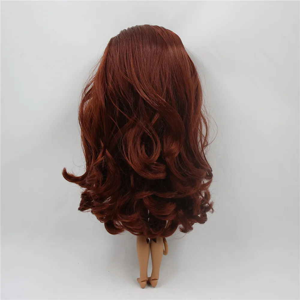 Кукла Blyth ICY DBS с черным матовым лицом и шарнирным телом 1/6 винно красная Нет.