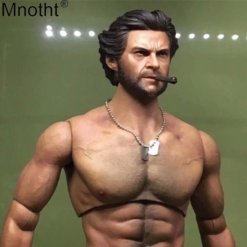 

Mnotht Wolverine Head Carving Model 1:6 Tert of Wolves Rogan Youth Edition Male Soldier Toy Accessory for 12in Action Figure ma