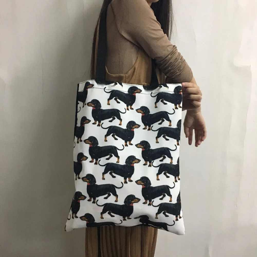 

THIKIN Shopping Bag Women Australian Cattle Dog Printing Canvas Tote Bags Ladies Large Capacity Shopper Eco Bag for Reusable