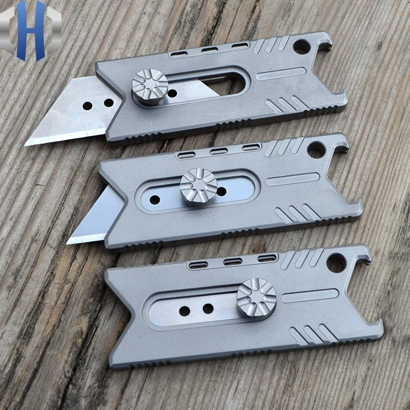 EDC нож для ножей из титанового сплава, открытый инструмент, резак для бумаги, портативный карманный нож