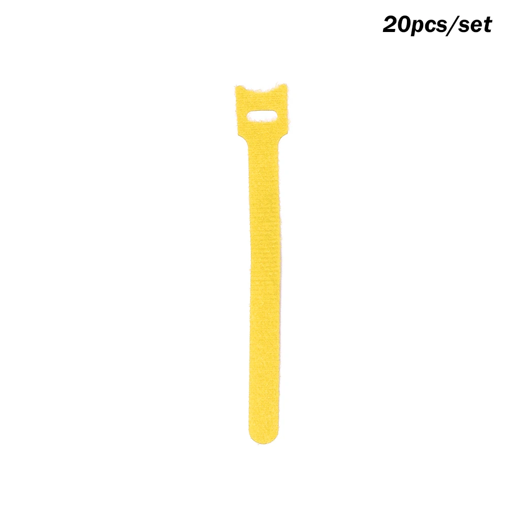 yellow Мода 20 шт многоразовые нейлоновые крепления Кабельный органайзер галстук ремень шнур Органайзер провод протектор Электрический кабель - Цвет: yellow